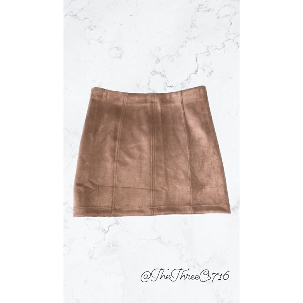 Shinestar Faux Suede Bodycon Mini Skirt Size Small and Large NWOT
